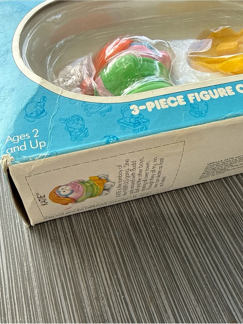Nerfuls Parker Brothers Katie With Skates Vintage 1985 Toy Figure - New in Box